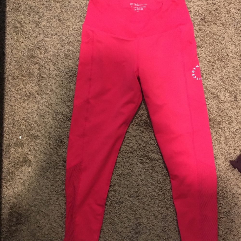 Bcbgeneration hot pink leggings size medium